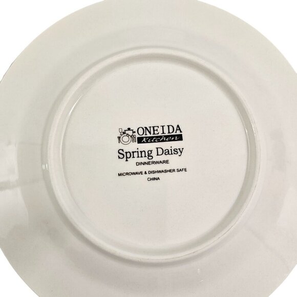 Oneida Spring Daisy Majesticware 6.5” Ceramic Dessert Bread Plates – Set of 4 - Picture 8 of 15